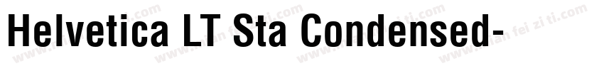 Helvetica LT Sta Condensed字体转换